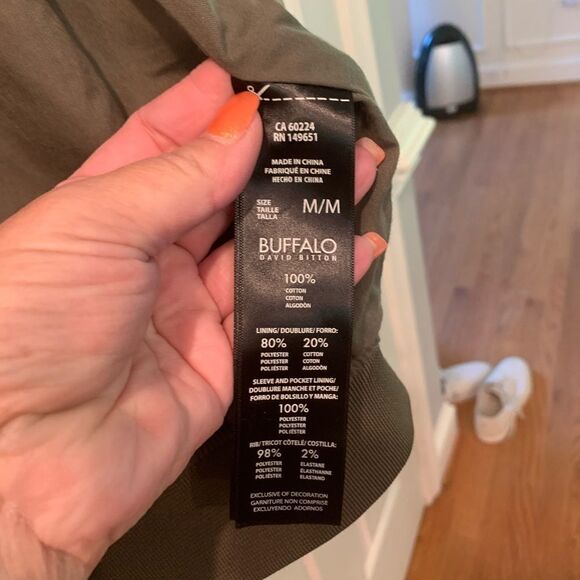 Buffalo David Bitton Green Bomber Windbreaker M - Picture 4 of 4